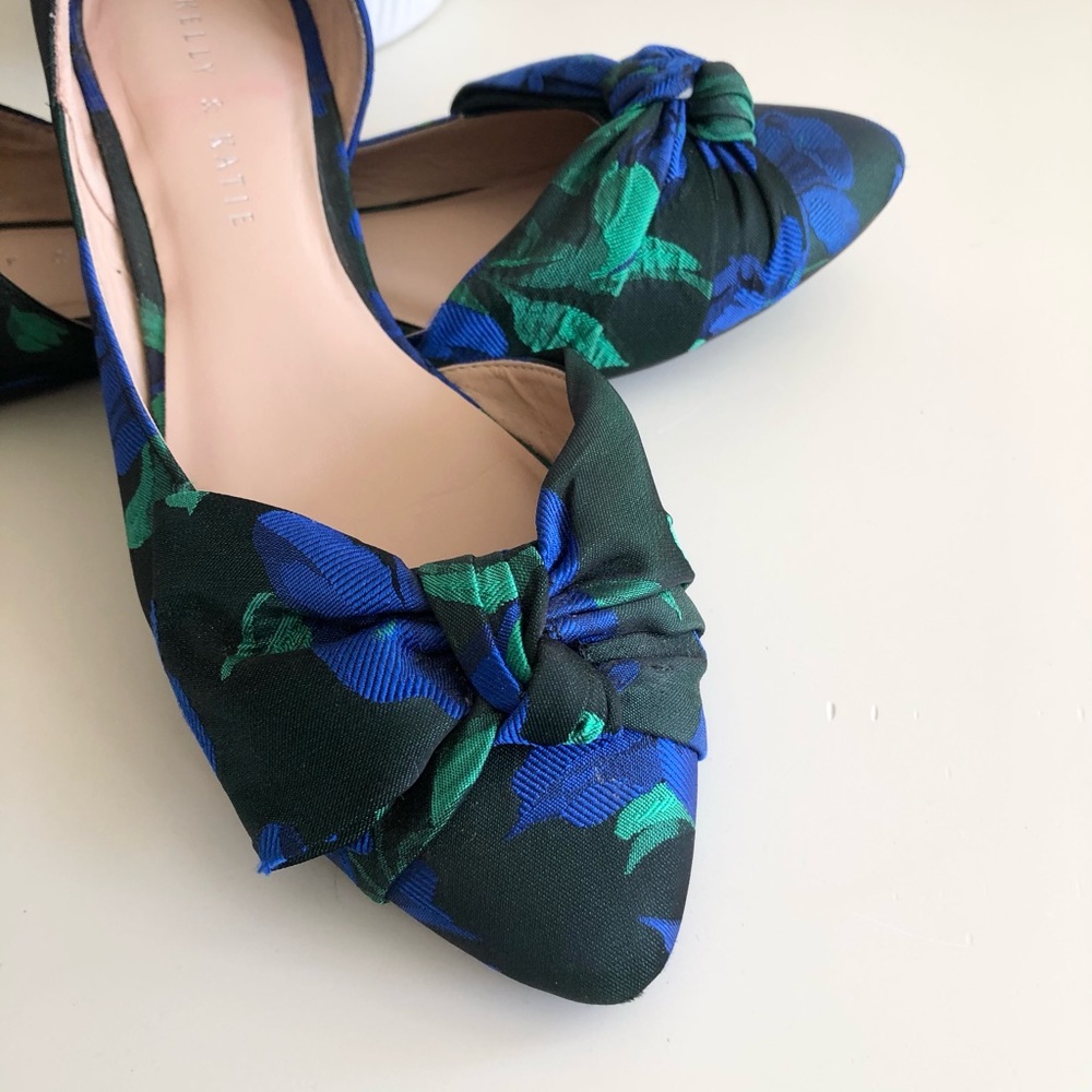 Kelly and Katie Floral Flats with bow detail - Picture 10 of 16